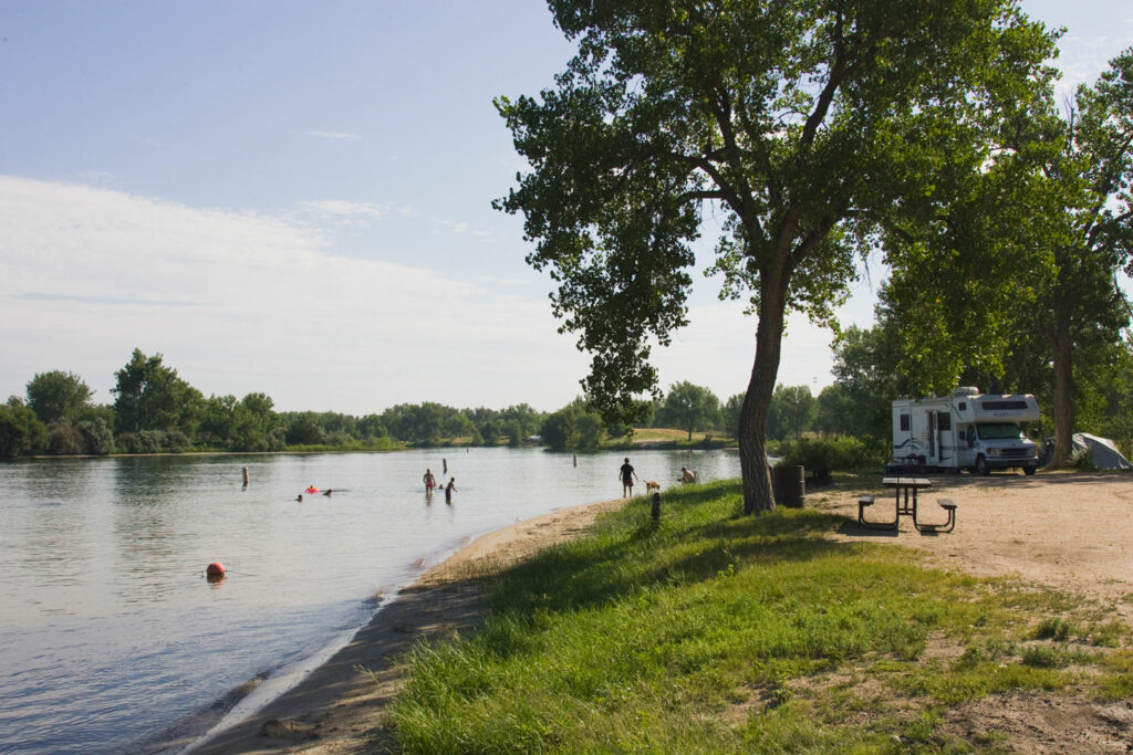 Swimming beach