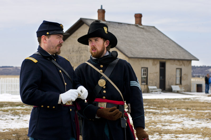 Spring Muster at Fort Hartsuff. Shane Johnson and Michael Sothan of Fremont Pathfinders.