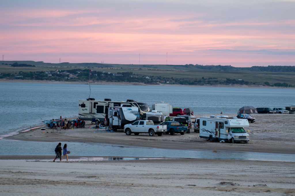 Camping on the beach