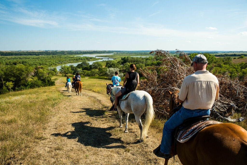 Trail riding at Niobrara State Park. Photo by Jenny Nguyen-Wheatley.