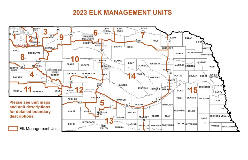 elk management units map