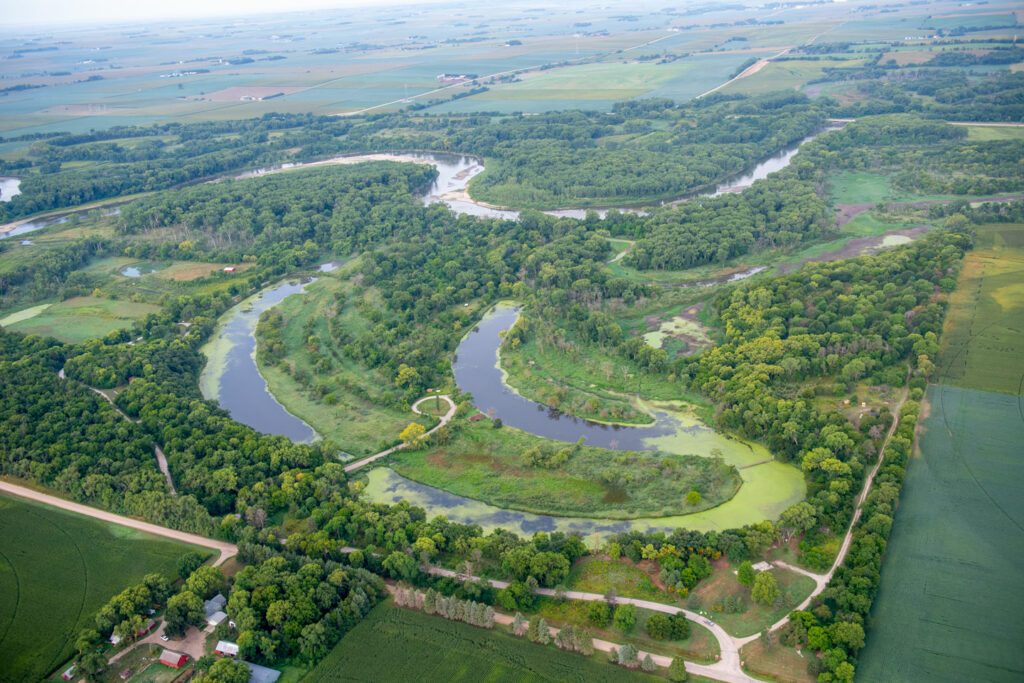 Aerial view of Dead Timber State Recreation Area